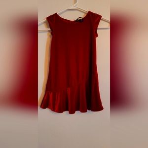 Lands End kids red velvet dress